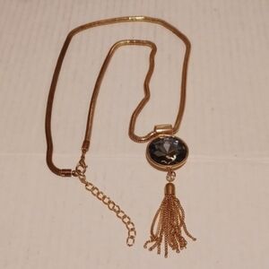 4/$40 New Large Bejeweled Necklace With Thick Chain